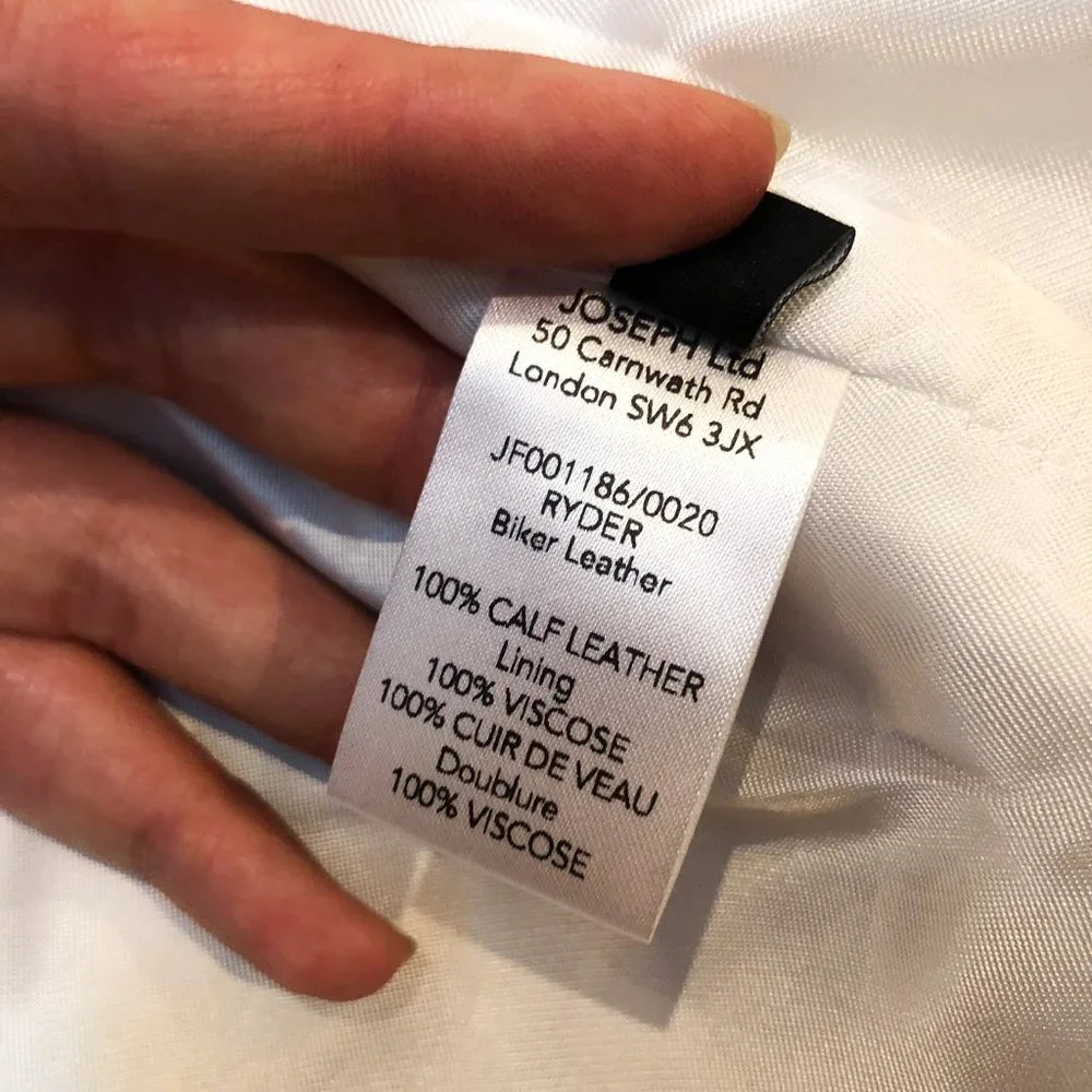 JOSEPH Ryder 100% Lamb Leather White Designer Classic Motorcycle Jacket 36 RARE - Picture 10 of 12